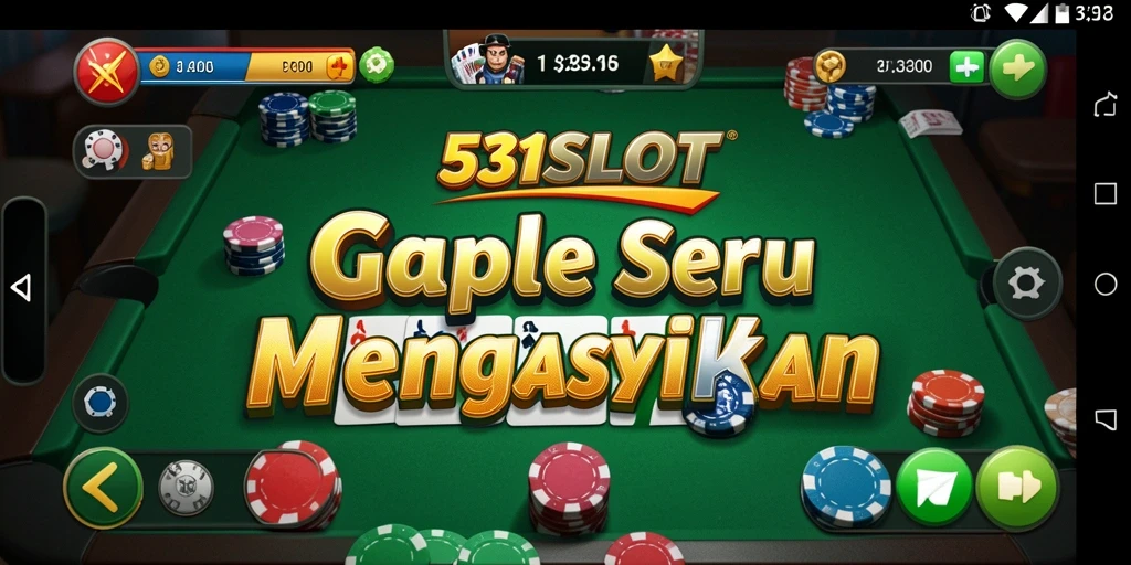 Tampilan epik permainan Gaple di 531SLOT yang seru.