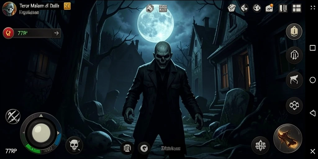 Tangkapan layar menampilkan gameplay menegangkan di dunia horor.