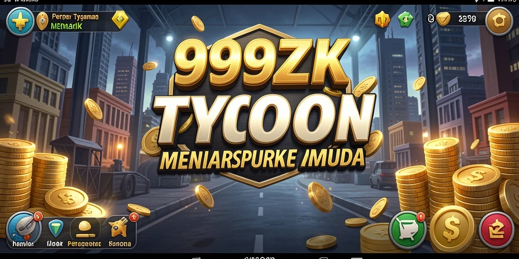 Menampilkan gameplay menarik 999ZK dalam dunia Tycoon.