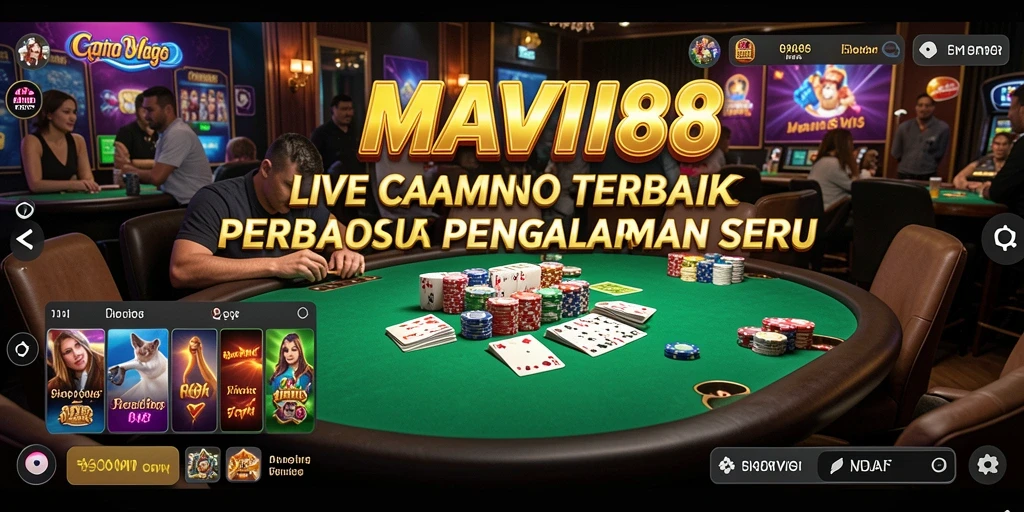 Screenshot gameplay AMAVI88 menampilkan dealer live yang sedang beraksi.