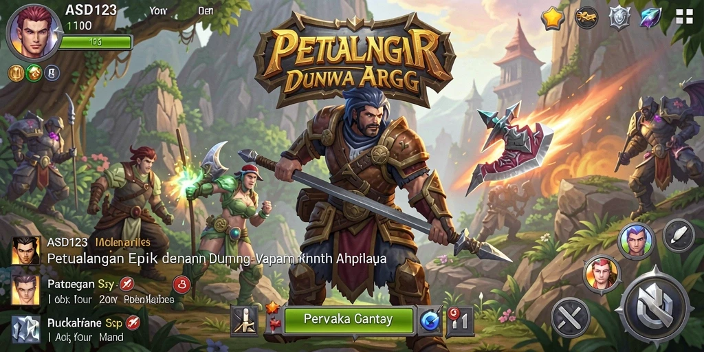 Tampilan gameplay seru di dunia ARPG yang luas dan dinamis.