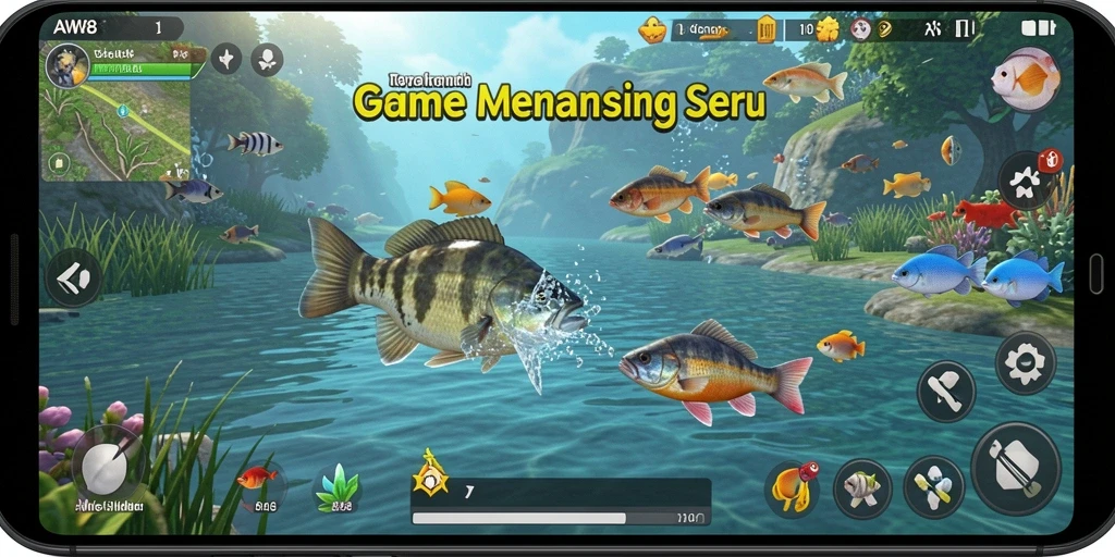 Tangkapan ikan epik dalam gameplay AW8 yang mendebarkan.