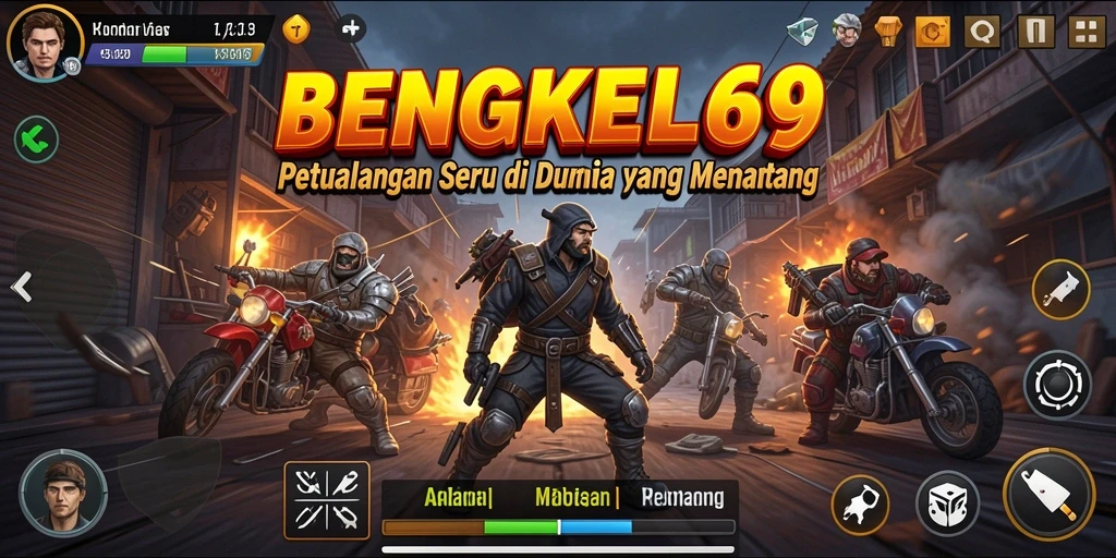 Tampilan gameplay BENGKEL69 yang penuh aksi dan petualangan.