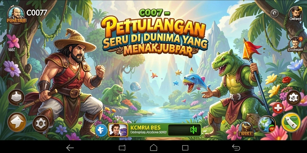 Tangkapan layar gameplay C0077 menampilkan petualangan mendebarkan di dunia fantasi.