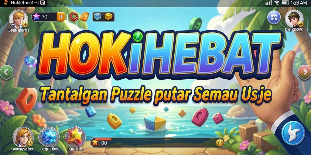 Screenshot gameplay HOKIHEBAT menampilkan teka-teki yang menantang dan menarik.