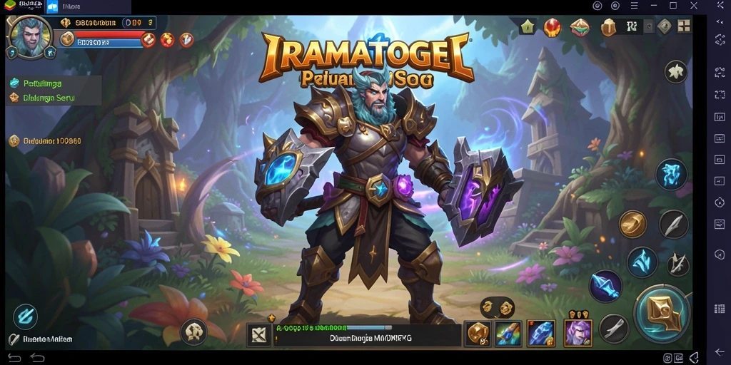 Tampilan gameplay menakjubkan dari IRAMATOGEL dalam dunia MMORPG.