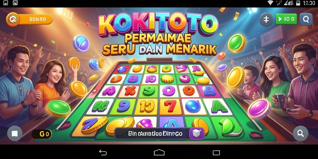 Tampilan gameplay Bingo yang mendebarkan di KOKITOTO.