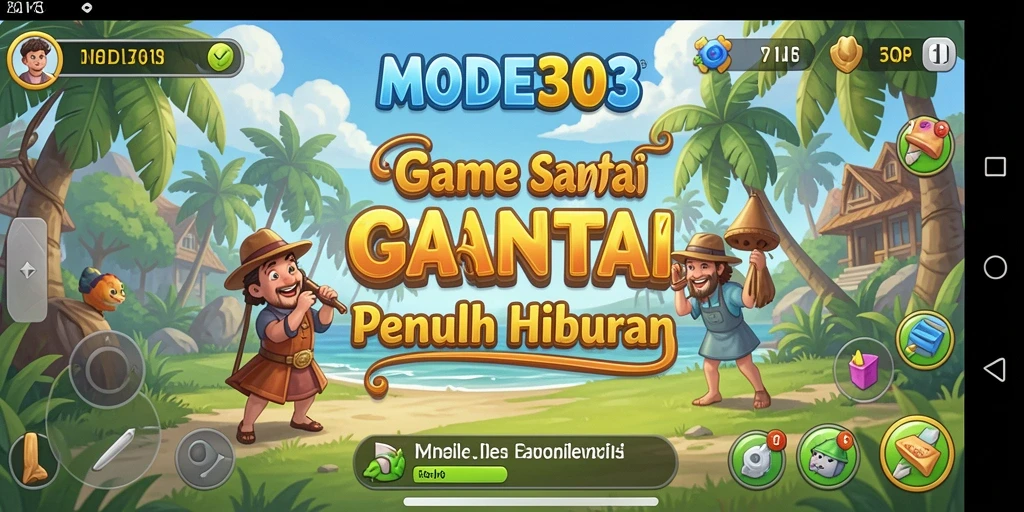 Tampilan gameplay MODE303 yang penuh warna dan menyenangkan.