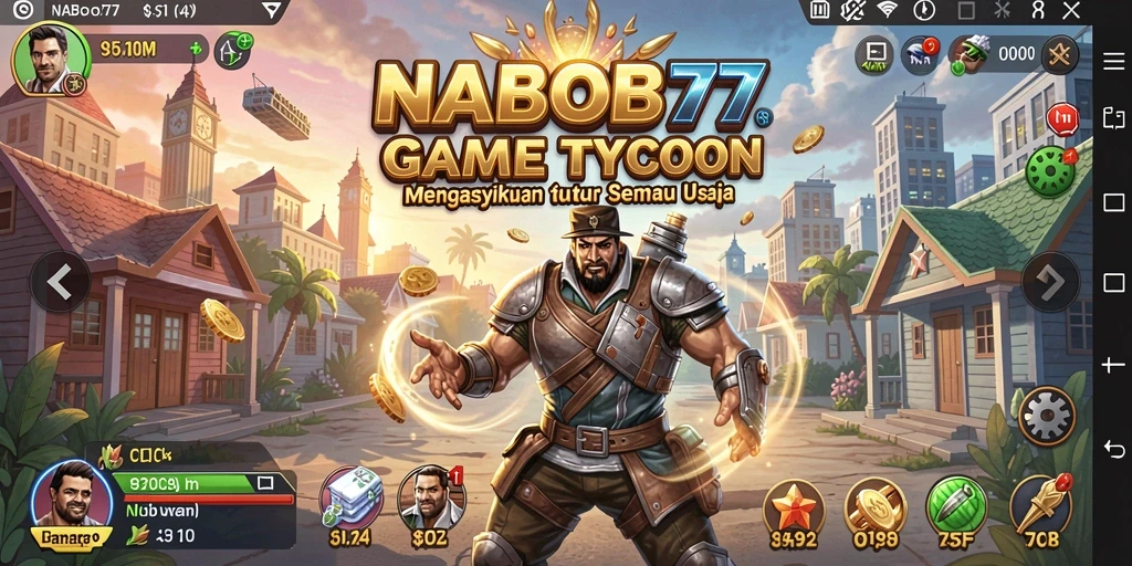 Screenshot menampilkan gameplay NABOB77 yang penuh warna dan strategis.