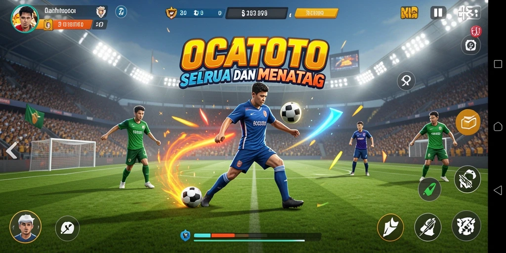 Tampilan gameplay seru dari OCATOTO dengan berbagai olahraga menarik.