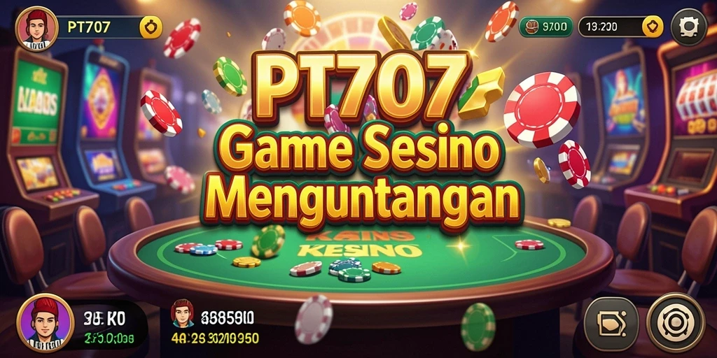 Tampilan menarik dari gameplay kasino PT707 yang mendebarkan.