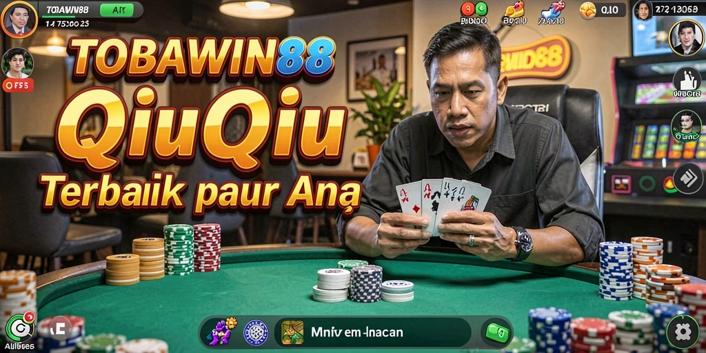 Screenshot gameplay TOBAWIN88 menampilkan keseruan bermain QiuQiu.