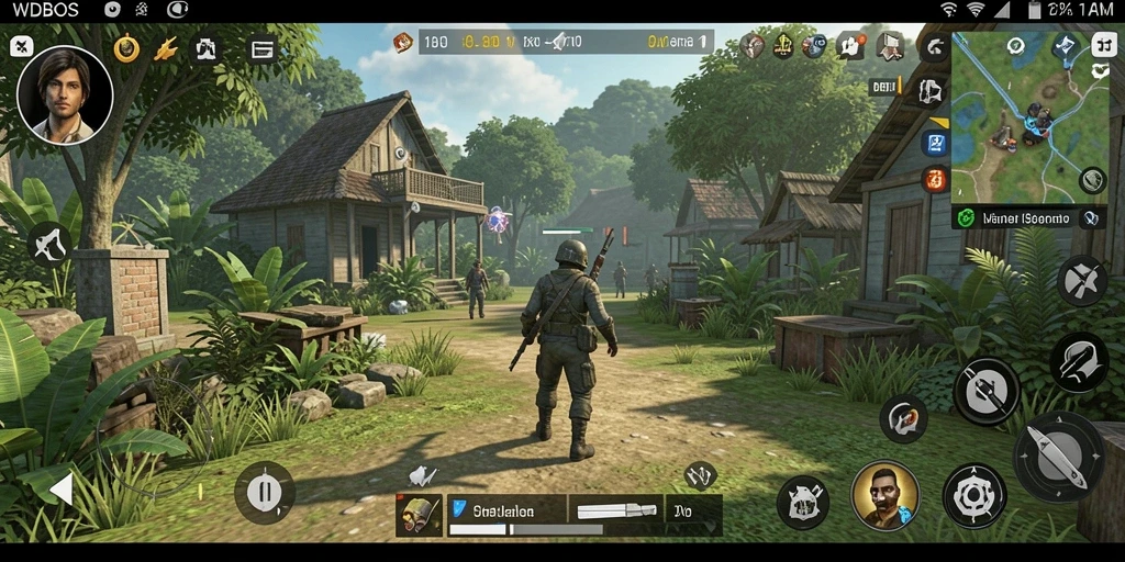 Tangkapan layar utama WDBOS dengan gameplay simulasi yang menawan.