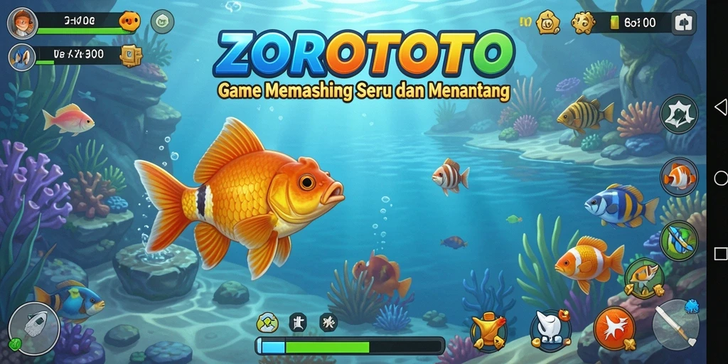 Tangkapan ikan besar dalam gameplay ZOROTOTO yang menantang.